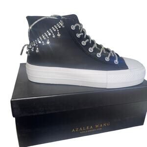 Azalea wang raspberry black high top sneakers black